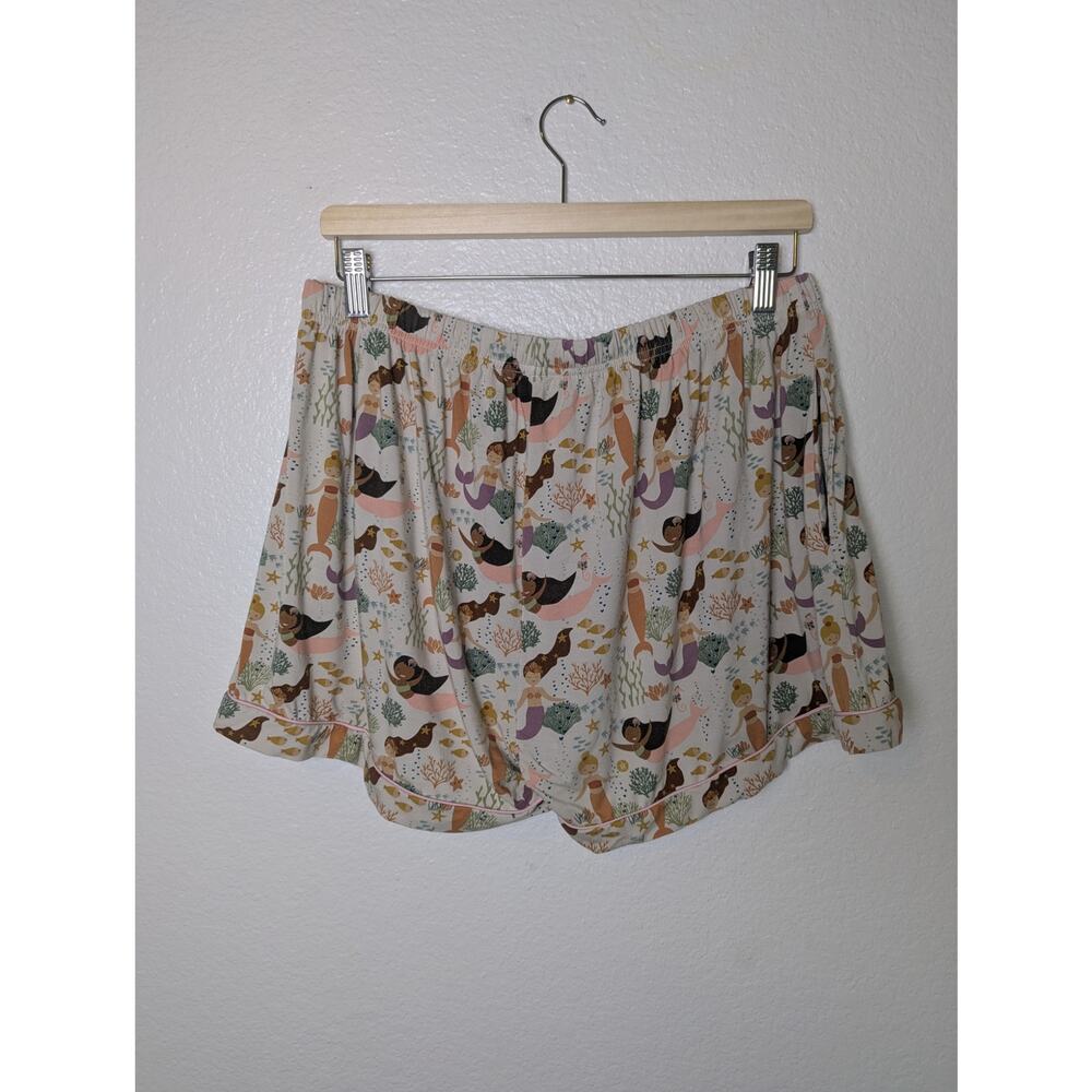 Emerson & Friends 2 Piece Bamboo Mermaid Short Sleeve Shorts Pajama Set Women XL - Picture 4 of 13